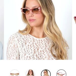 Illesteva Pink Cat-Eye Sunglasses